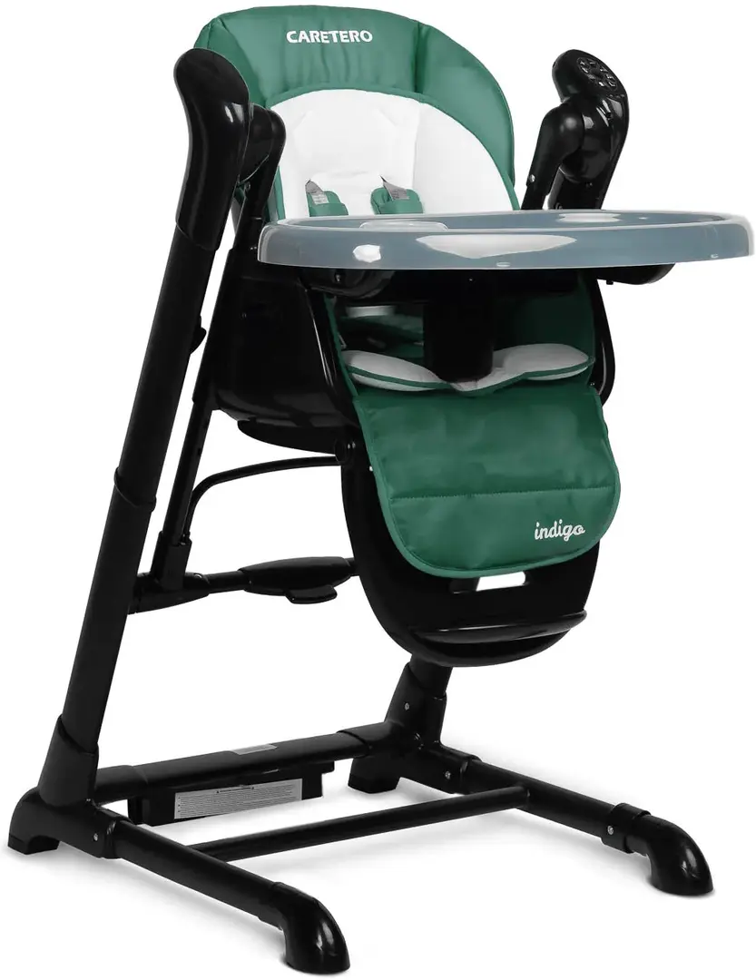 Стульчик для кормления 2в1 Caretero Indigo Black (Green)