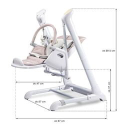 Стульчик для кормления 2в1 Caretero Indigo (Powder Pink) Thumb