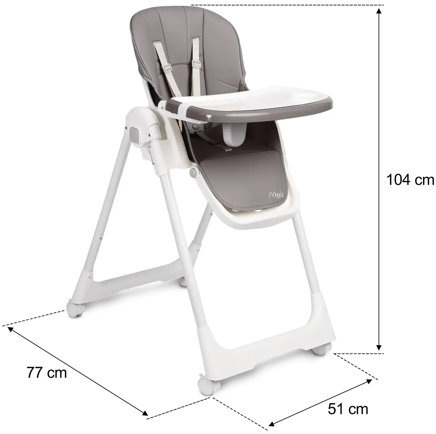 Scaun pentru hranire Caretero Megalo (Dark Grey)