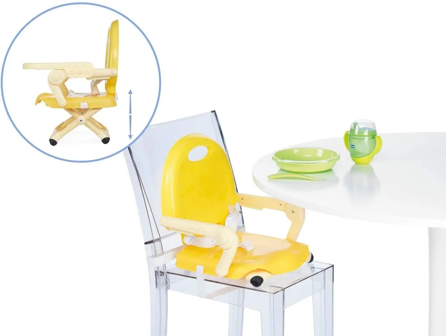 Scaun pentru hranire Chicco Pocket Snack (Yellow) - 3