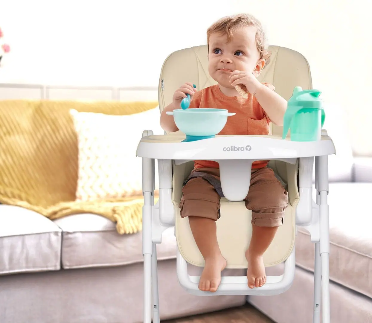 Scaun pentru hranire 2in1 Colibro Noto (Almond)