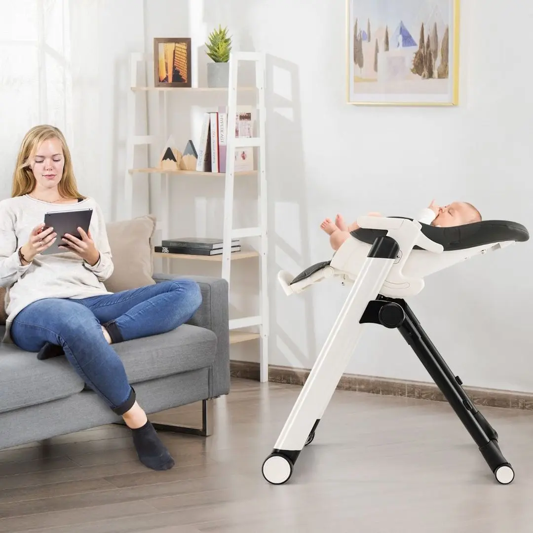 Scaunel pentru hranire 5in1 Costway AD10041DG (Dark Grey/White)