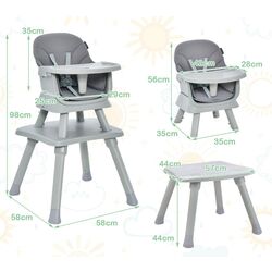 Scaun pentru hranire 6in1 Costway AD10027GR (Grey) Thumb
