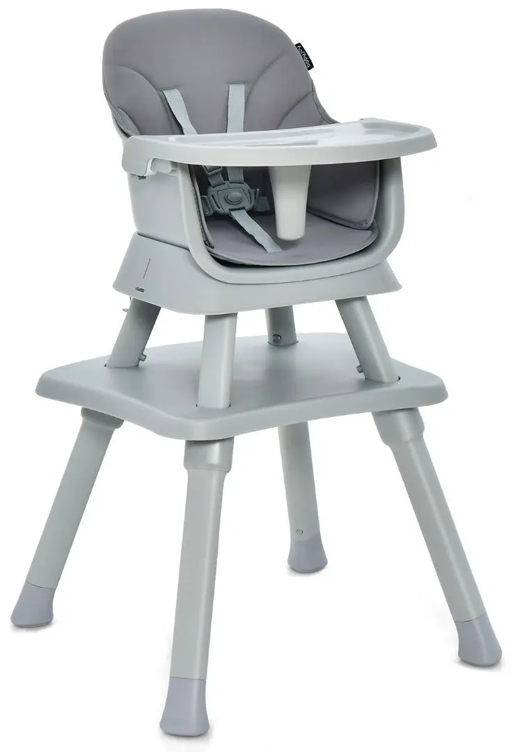 Scaun pentru hranire 6in1 Costway AD10027GR (Grey)