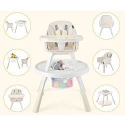 Scaun pentru hranire 6in1 Costway BB5693YW (Beige) Thumb