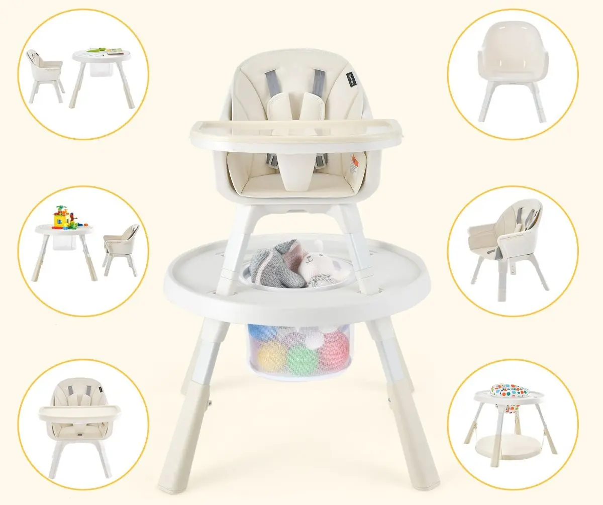 Scaun pentru hranire 6in1 Costway BB5693YW (Beige)