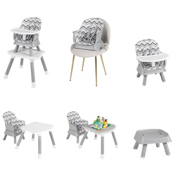 Стульчик для кормления Costway AD10027HS (Grey/White) Thumb