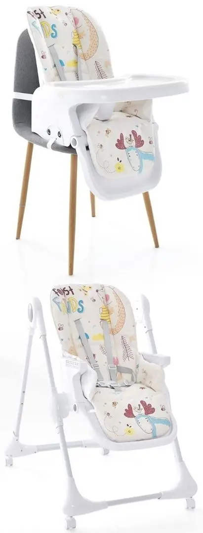 Scaun pentru hranire Costway AD10032BE (White/Beige) - 2