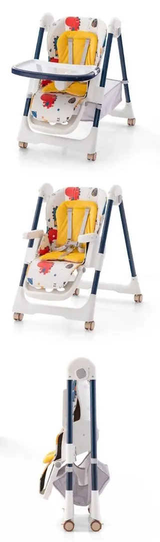 Стульчик для кормления Costway AD10034YW (Yellow/White) - 2