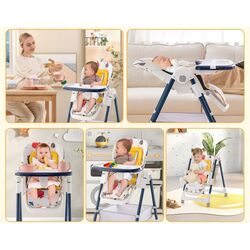 Стульчик для кормления Costway AD10034YW (Yellow/White) Thumb
