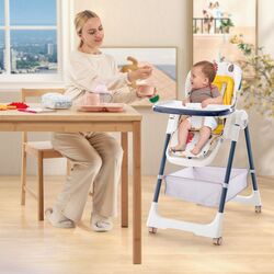 Стульчик для кормления Costway AD10034YW (Yellow/White) Thumb