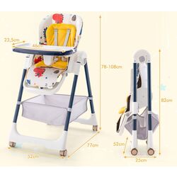 Стульчик для кормления Costway AD10034YW (Yellow/White) Thumb