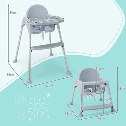 Scaun pentru hranire Costway AD10038GR (Grey) Thumb