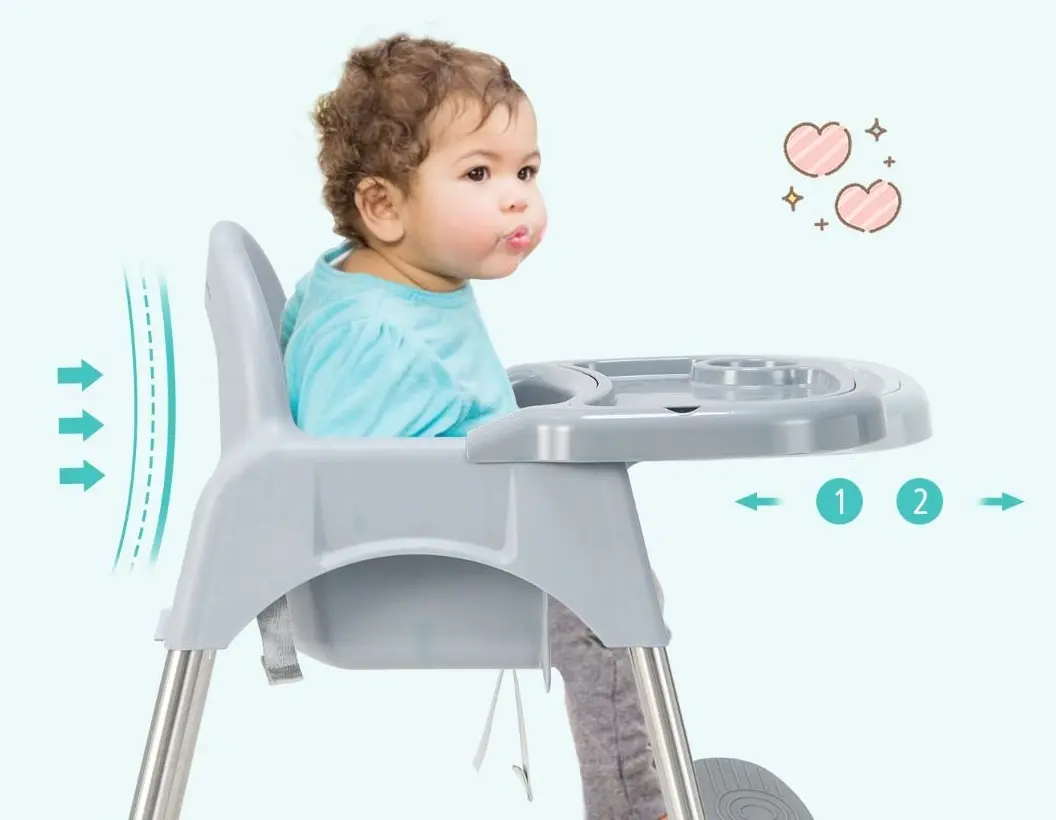 Scaun pentru hranire Costway AD10038GR (Grey)