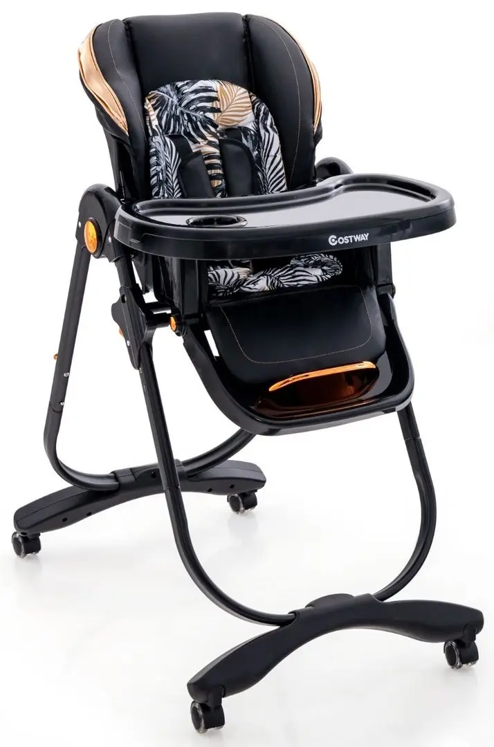 Стульчик для кормления Costway AD10049DK (Black)