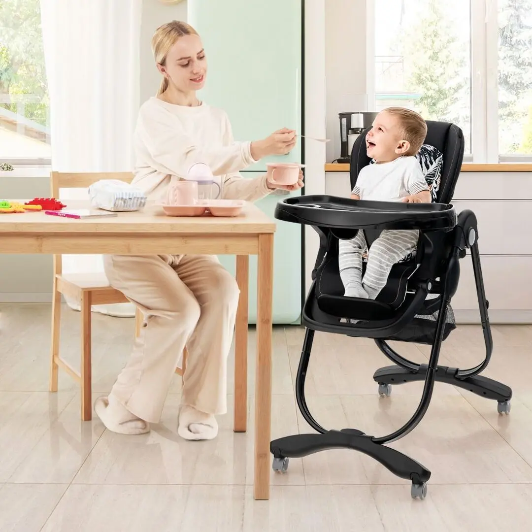 Scaun pentru hranire Costway AD10056BK (Black) - 4
