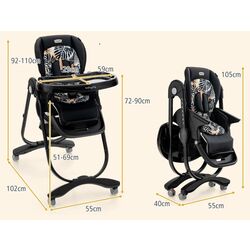 Scaun pentru hranire Costway AD10056BK (Black) Thumb