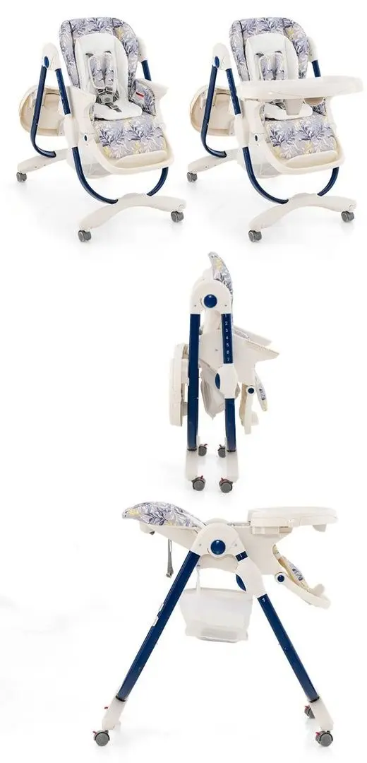 Scaun pentru hranire Costway AD10056NY (White/Blue)