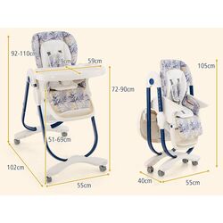 Scaun pentru hranire Costway AD10056NY (White/Blue) Thumb