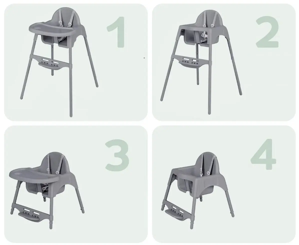 Scaun pentru hranire Costway AD10063DE-GR (Grey)