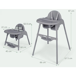 Scaun pentru hranire Costway AD10063DE-GR (Grey) Thumb