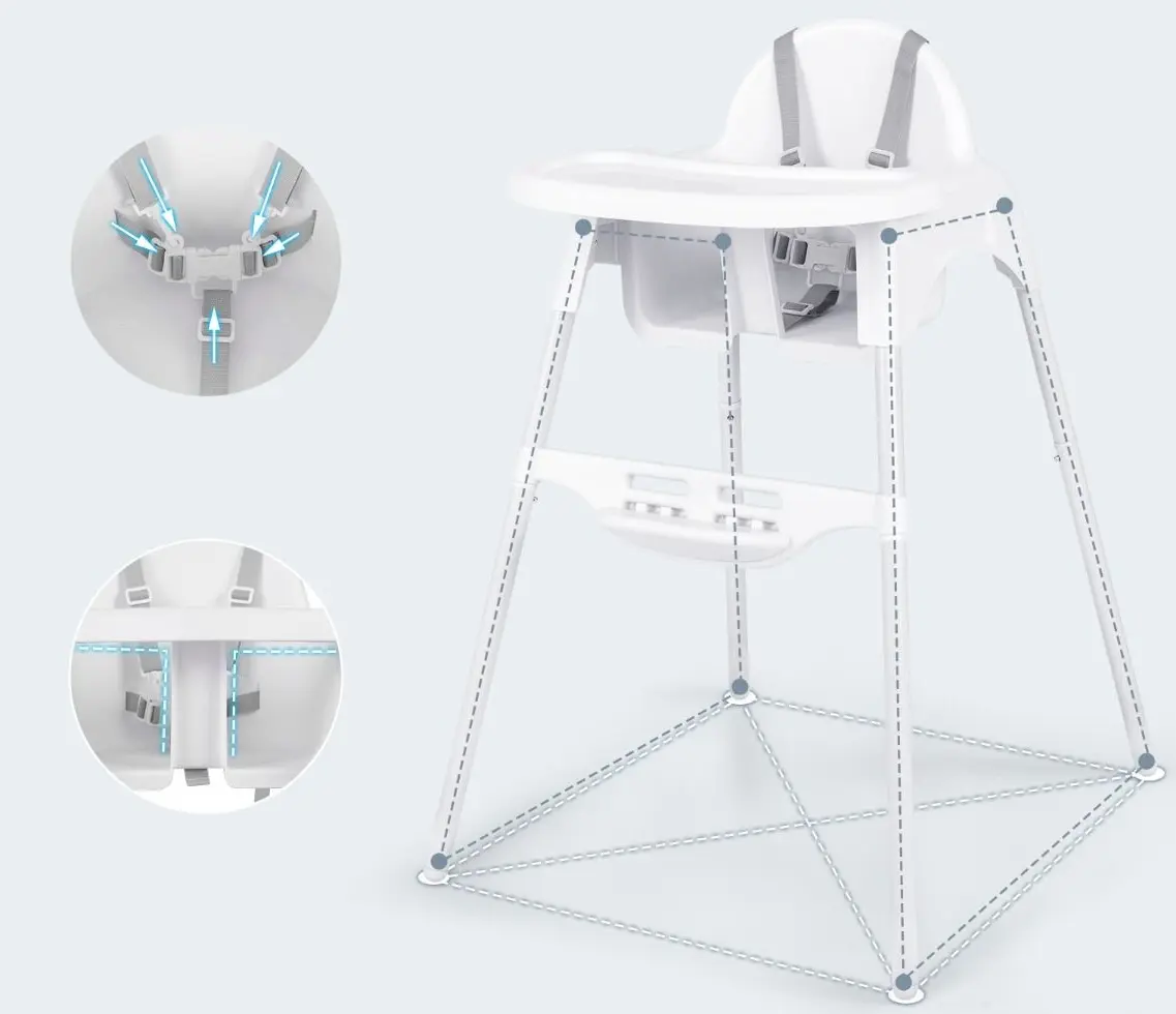 Scaun pentru hranire Costway AD10063DE-WH (White)