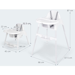 Scaun pentru hranire Costway AD10063DE-WH (White) Thumb