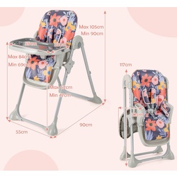 Scaun pentru hranire Costway BB5580FL (Grey/Purple) Thumb