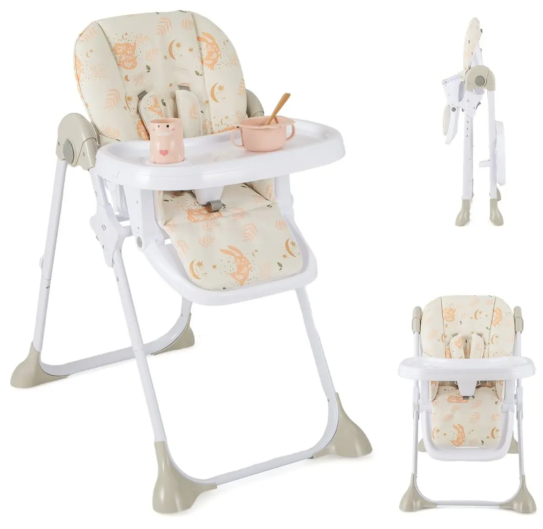 Стульчик для кормления Costway BB5580OR (White/Orange)