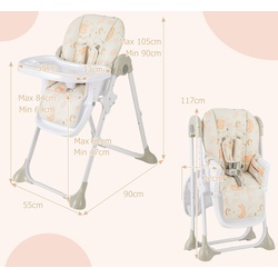 Стульчик для кормления Costway BB5580OR (White/Orange) Thumb