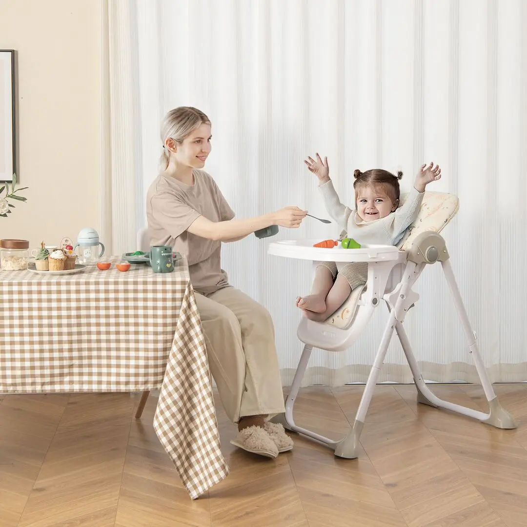 Стульчик для кормления Costway BB5580OR (White/Orange)