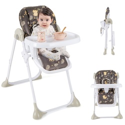 Стульчик для кормления Costway BB5580PU (White/Dark Brown) Thumb