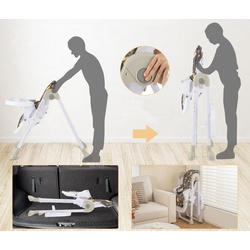 Стульчик для кормления Costway BB5580PU (White/Dark Brown) Thumb