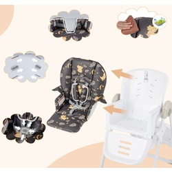 Стульчик для кормления Costway BB5580PU (White/Dark Brown) Thumb