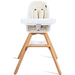 Стульчик для кормления Costway BB5581BE (Beige/Wood)