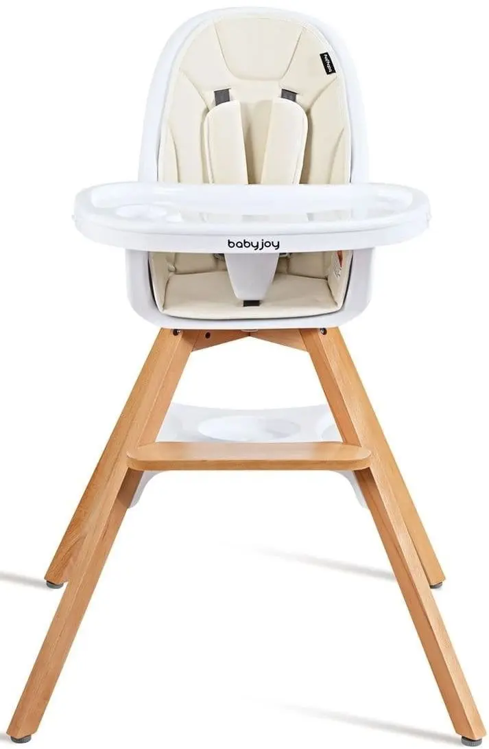 Стульчик для кормления Costway BB5581BE (Beige/Wood)