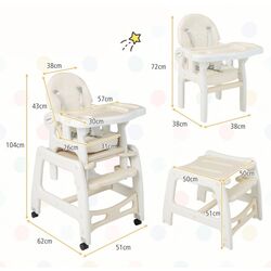 Scaun pentru hranire Costway BB5604BE (Beige) Thumb