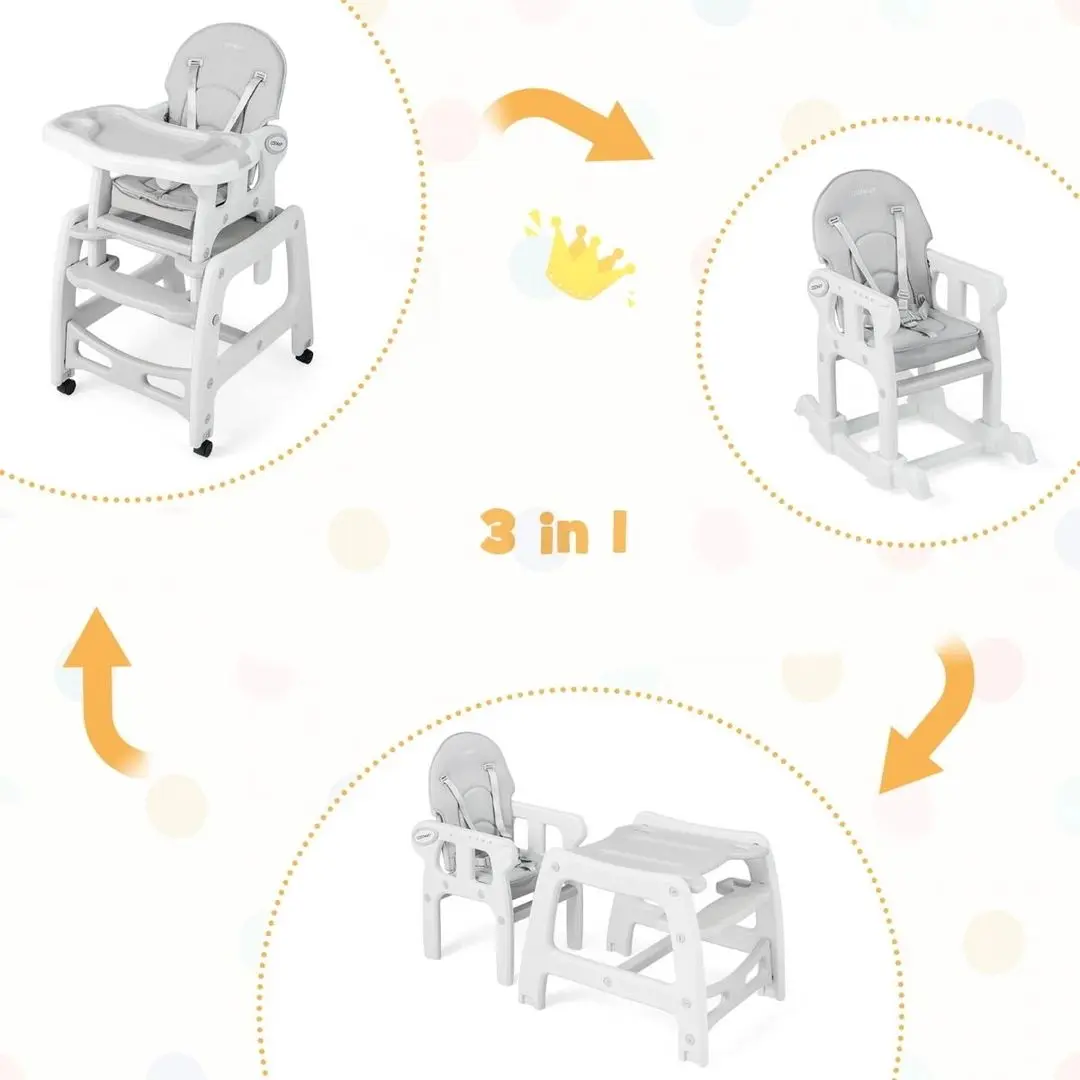 Scaun pentru hranire Costway BB5604GR (Grey)