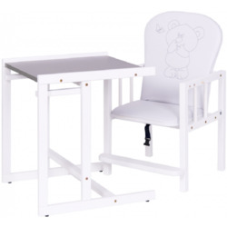 Scaun pentru hranire 2in1 Drewex Antos (Silver/White) Thumb