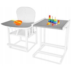 Scaun pentru hranire 2in1 Drewex Antos (Silver/White) Thumb