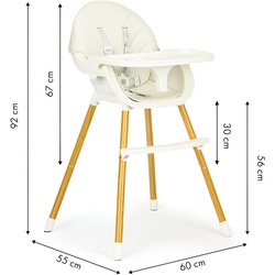 Scaun pentru hranire 2in1 Ecotoys HA-004 (Beige) Thumb