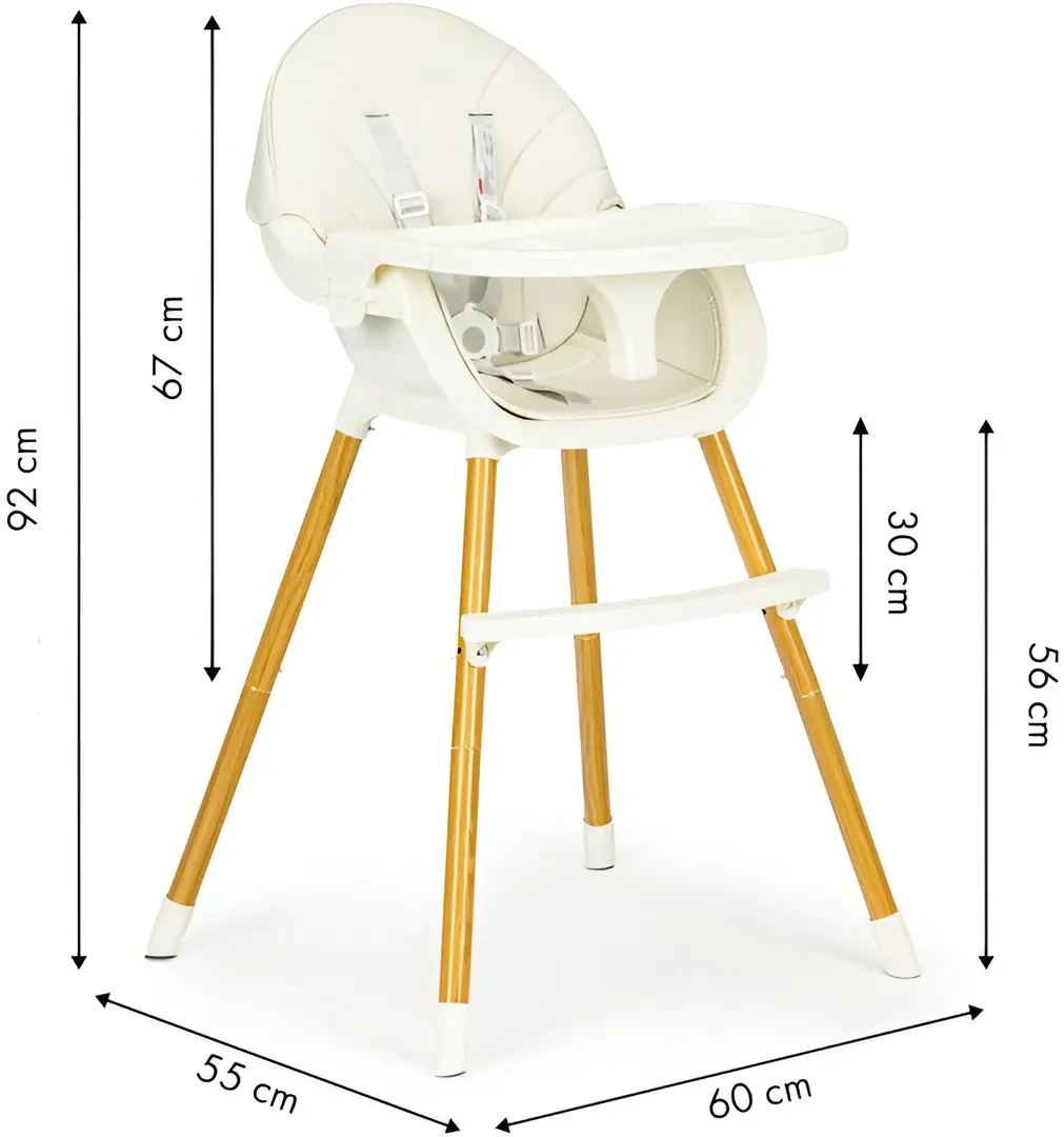 Scaun pentru hranire 2in1 Ecotoys HA-004 (Beige)