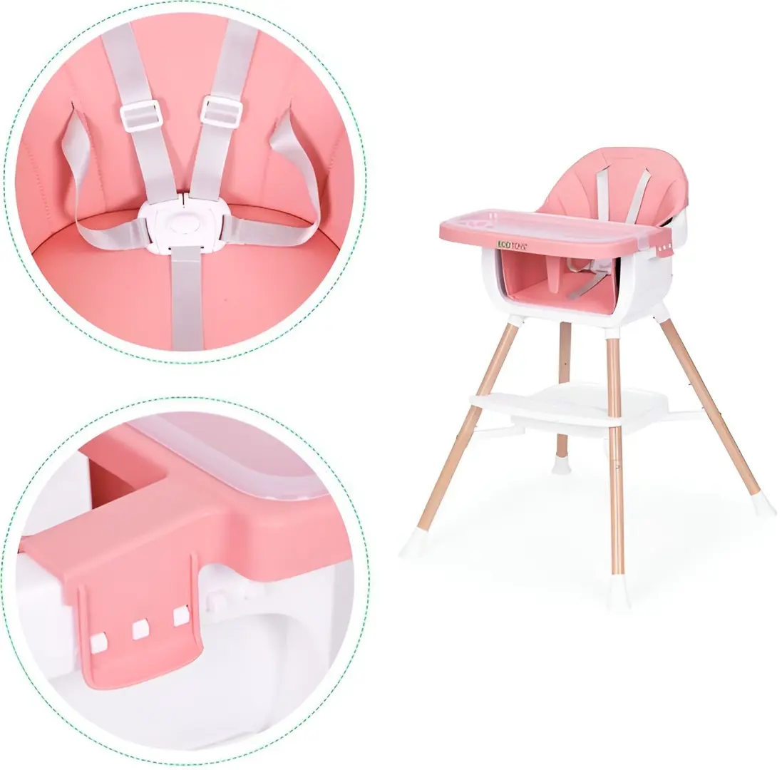 Scaun pentru hranire 2in1 Ecotoys HC508 (Pink)