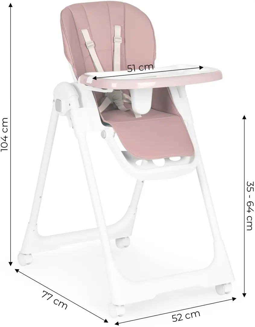 Scaun pentru hranire Ecotoys HA-013 (Pink)