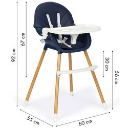 Стульчик для кормления 2в1 Ecotoys HA-004 (Dark Blue) Thumb