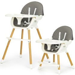 Стульчик для кормления 2в1 Ecotoys HA-004 (Grey) Thumb