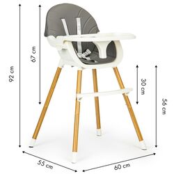 Стульчик для кормления 2в1 Ecotoys HA-004 (Grey) Thumb