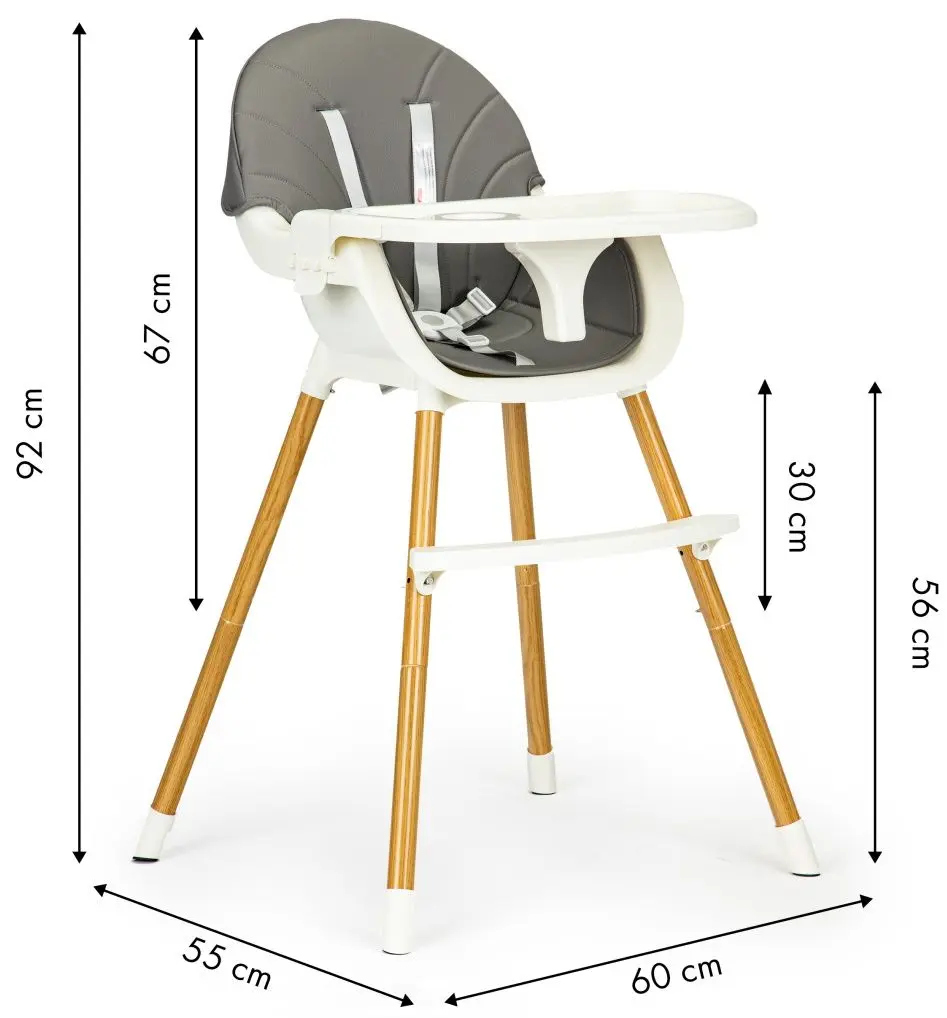 Стульчик для кормления 2в1 Ecotoys HA-004 (Grey)