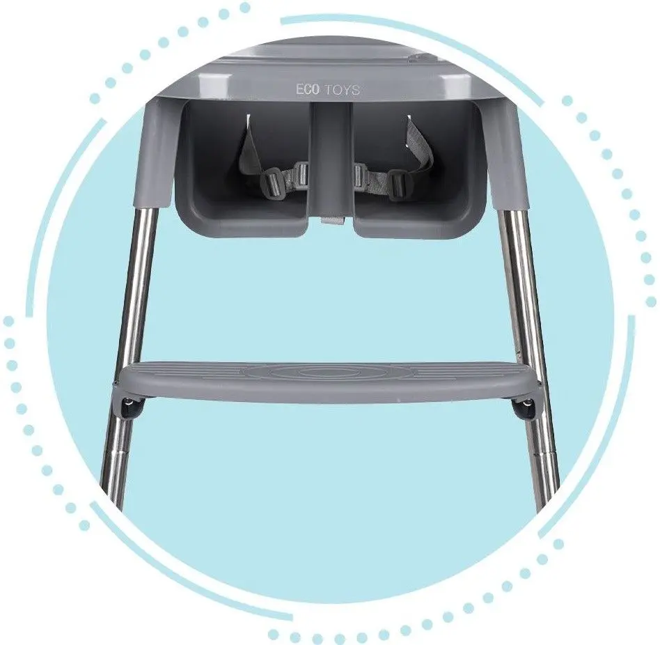 Scaun pentru hranire 2in1 Ecotoys HC-135 (Grey)