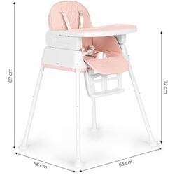 Scaunel pentru hranire 3in1 Ecotoys HA-009 (Pink) Thumb